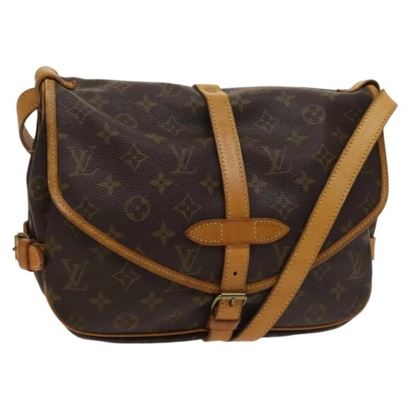 LOUIS VUITTON Monogram Saumur 30 Shoulder Bag M42256 LV Auth am8612 - Picture 1 of 15